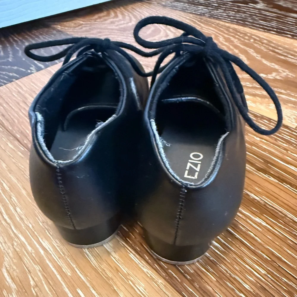 Capezio tele tone girls Black Tap Dance Shoes size 12.5 - Picture 8 of 8